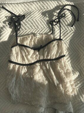 Bittersweet White Lace Babydoll Tank